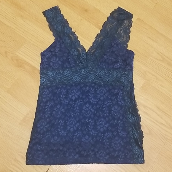 Moda International Tops - Teal lace cami